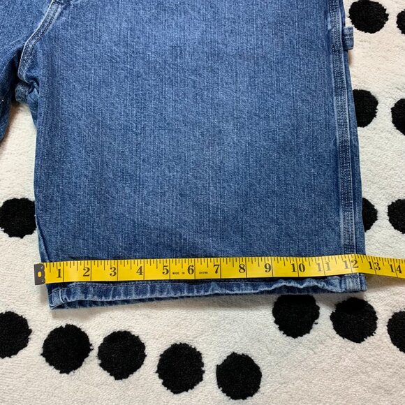 Vintage Y2K Wrangler Denim Carpenter Jorts Baggy Relaxed Fit Cargo Jean Shorts - Picture 10 of 11